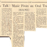Black Talk: Music From an Oral Tradition - Review