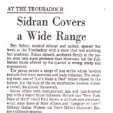 Sidran Covers a Wide Range - Review