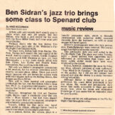 Ben Sidran’s Jazz Trio Brings Some Class to Spenard Club - Review