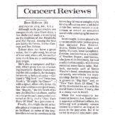 Concert Reviews - Review