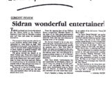 Sidran Wonderful Entertainer - Review