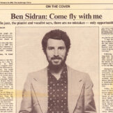 Ben Sidran: Come Fly With Me - Review