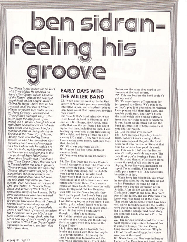 Ben Sidran Feeling His Groove - Review