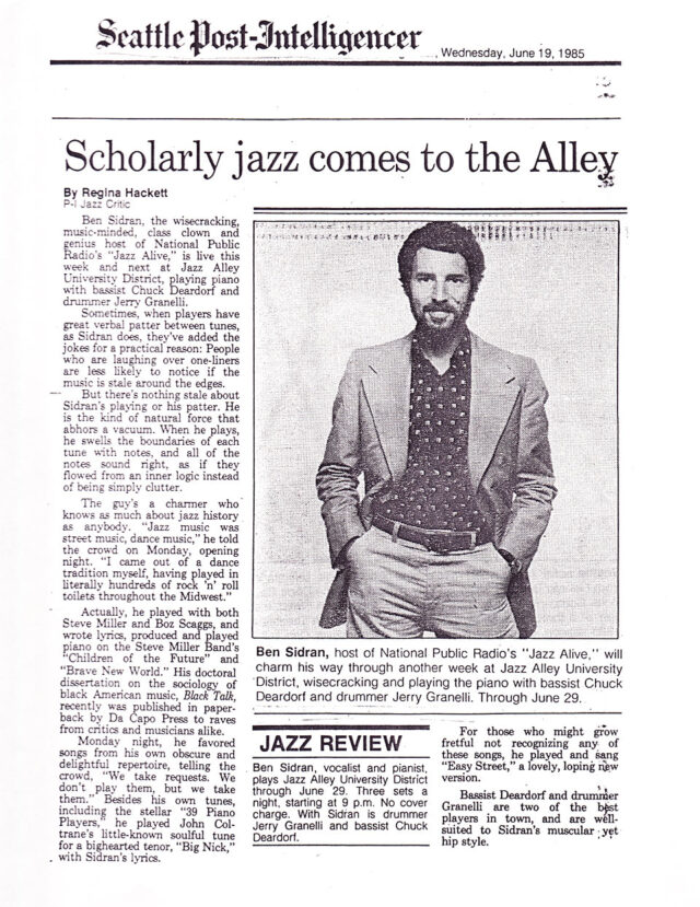 Scholarly Jazz Comes to the Alley - Review