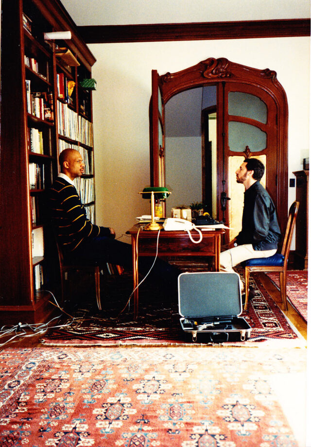 With Karim Abdul-Jabaar in his den