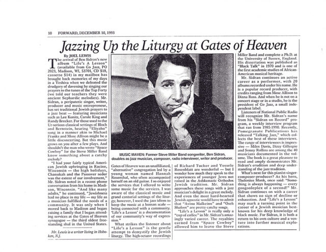 Jazzing Up The Liturgy at Gates of Heaven - Review