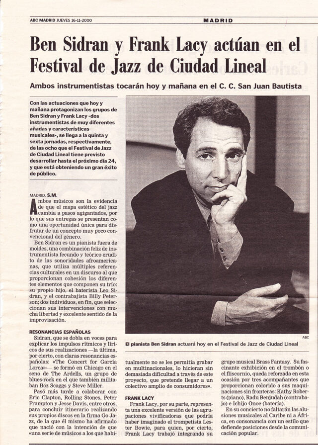 Festival de Jazz de Ciudad Lineal - Review