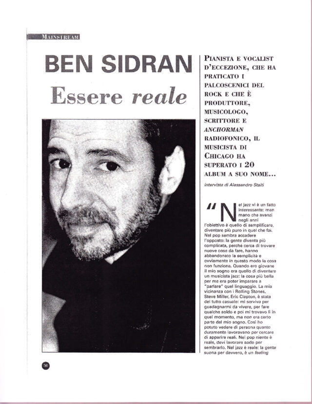 Ben Sidran essere reale - Review