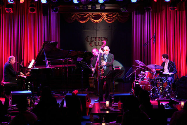 On stage at the Cotton Club