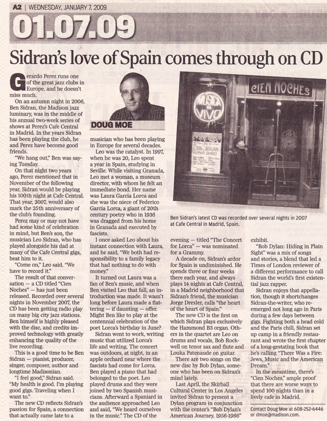 Sidran’s Love of Spain&#8230; - Review