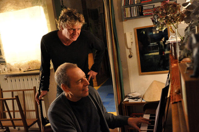 Rehearsing for the Dylan project with Rodolphe Burger